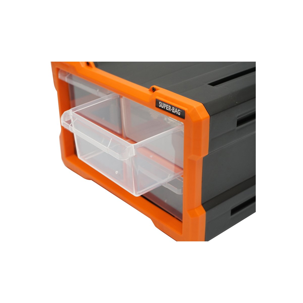 Cutie depozitare portocalie din plastic modulara, 4 sertare 158x266x170mm Breckner Germany